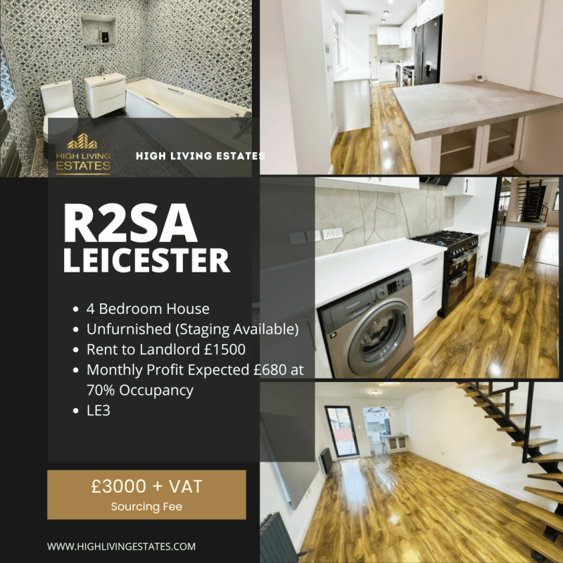 R2SA Leicester, LE3 4 Bedroom £1500 CANVA