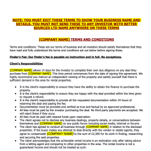 Terms and Conditions